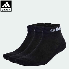 【公式】アディダス adidas 返品可 リニア クッション アンクルソックス3足組 メンズ レディース アクセサリー ソックス・靴下 アンクルソックス 黒 ブラック IC1303 p0524