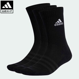 【公式】アディダス adidas 返品可 クッション クルーソックス 3足組 メンズ レディース アクセサリー ソックス・靴下 クルーソックス 黒 ブラック IC1310 p0524