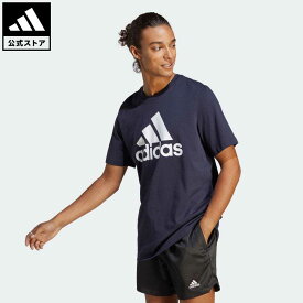 【公式】アディダス adidas 返品可 エッセンシャルズ シングルジャージー ビッグロゴ半袖Tシャツ スポーツウェア メンズ ウェア・服 トップス Tシャツ 青 ブルー IC9348 半袖