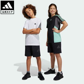 【公式】アディダス adidas 返品可 フューチャーアイコン ロゴ ショーツ スポーツウェア キッズ／子供用 ウェア・服 ボトムス ハーフパンツ 黒 ブラック HR6306