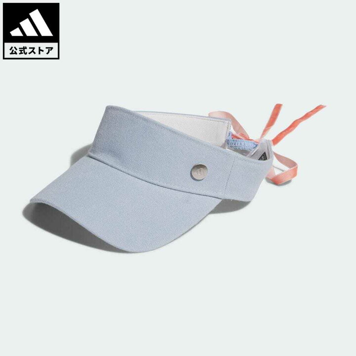 【公式】アディダス adidas 返品可 ゴルフ メタルロゴ リボンバイザー レディース アクセサリー 帽子 サンバイザー 青 ブルー  IA9623 サンバイザー Gnot adidas Online Shop 