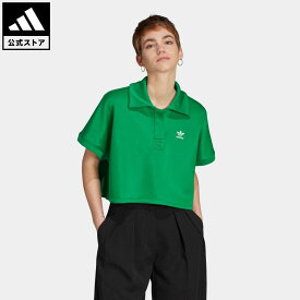 【公式】アディダス adidas 返品可 アディカラー クラシックス オーバーサイズ クロップ ポロTシャツ オリジナルス レディース ウェア・服 トップス ポロシャツ 緑 グリーン IK0419 rabty