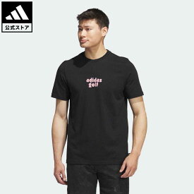 【公式】アディダス adidas 返品可 ゴルフ バックグラフィック Tシャツ メンズ ウェア・服 トップス Tシャツ 黒 ブラック IK6909 半袖 Gnot p0609