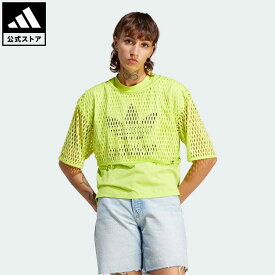 【公式】アディダス adidas 返品可 ビッグロゴTシャツ オリジナルス レディース ウェア・服 トップス Tシャツ イエロー IK0476 半袖