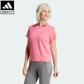 【公式】アディダス adidas 返品可 ジム・トレーニング AEROREADY トレイン エッセンシャルズ スリーストライプス 半袖Tシャツ レディース ウェア・服 トップス Tシャツ ピンク HZ5688 半袖 streng strength