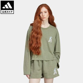 【公式】アディダス adidas 返品可 アディダス オリジナルス × ムーミン 長袖Tシャツ オリジナルス レディース ウェア・服 トップス Tシャツ 緑 グリーン IB9977 ロンt