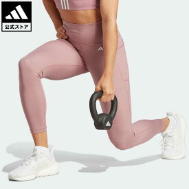 【公式】アディダス adidas 返品可 ジム・トレーニング Optime スタッシュポケット ハイウエスト 7/8丈 レギンス レディース ウェア・服 ボトムス タイツ・レギンス ピンク IJ6823 フィットネスウェア スポーツウェア レギンス