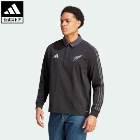 【20%OFF 6/4-6/11】【公式】アディダス adidas 返品可 ラグビー オールブラックス ラグビー 長袖ポロシャツ メンズ ウェア・服 トップス ポロシャツ 黒 ブラック HZ9777