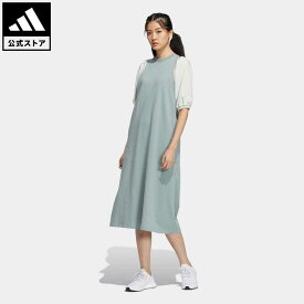 【公式】アディダス adidas 返品可 ID2.0 ファブリックミックス ワンピース スポーツウェア レディース ウェア・服 オールインワン ワンピース 緑 グリーン IA5233