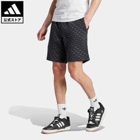 【公式】アディダス adidas 返品可 グラフィック モノグラムショーツ オリジナルス メンズ ウェア・服 ボトムス ハーフパンツ 黒 ブラック II8166