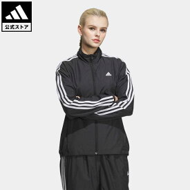 【1,000円OFFクーポン対象 6/4 20:00〜6/11 1:59】【公式】アディダス adidas 返品可 スリーストライプス レギュラーフィット ウインドブレーカージャケット スポーツウェア レディース ウェア・服 アウター ジャケット ジャージ 黒 ブラック IK9860 上着 p0604