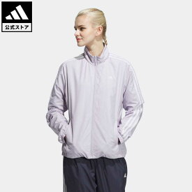 【公式】アディダス adidas 返品可 スリーストライプス レギュラーフィット ウインドブレーカージャケット スポーツウェア レディース ウェア・服 アウター ジャケット ジャージ 紫 パープル IK9878 上着