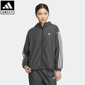 【20%OFF 6/4-6/11】【公式】アディダス adidas 返品可 デニム ウーブン ルーズフィット ウインドブレーカージャケット スポーツウェア レディース ウェア・服 アウター ジャケット ジャージ 黒 ブラック IK9881 上着 p0604