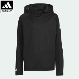 【公式】アディダス adidas 返品可 ゴルフ BOYS UV長袖 フーディー キッズ／子供用 ウェア・服 トップス パーカー(フーディー) スウェット（トレーナー） 黒 ブラック HY0174 トレーナー