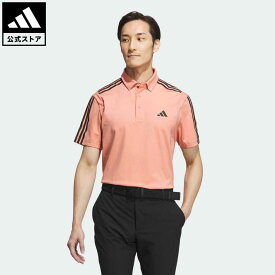 【公式】アディダス adidas 返品可 ゴルフ HEAT. RDYスリーストライプス 半袖ストレッチシャツ メンズ ウェア・服 トップス ポロシャツ 赤 レッド HY0989