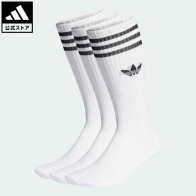 【公式】アディダス adidas 返品可 ハイクルーソックス 3足組 オリジナルス メンズ レディース アクセサリー ソックス・靴下 クルーソックス 白 ホワイト IJ0734 p0524