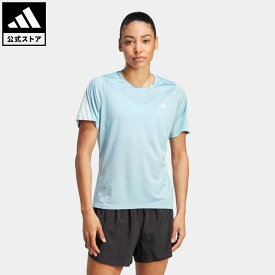 【公式】アディダス adidas 返品可 ランニング ラン アイコン スリーストライプス ローカーボン ランニング半袖Tシャツ レディース ウェア・服 トップス Tシャツ 青 ブルー HY6964 ランニングウェア 半袖