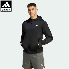 【公式】アディダス adidas 返品可 ジム・トレーニング トレイン エッセンシャルズ シーズナルトレーニング フルジップパーカー メンズ ウェア・服 トップス パーカー(フーディー) ジャージ 黒 ブラック IJ9618 トレーナー