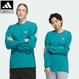 【公式】アディダス adidas 返品可 ワーディング ルーズフィット 長袖Tシャツ スポーツウェア メンズ ウェア・服 トップス Tシャツ 青 ブルー IK7345 ロンt