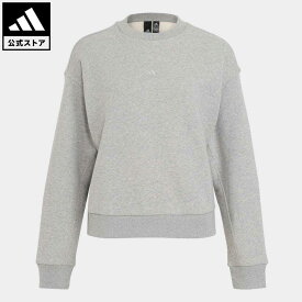 【公式】アディダス adidas 返品可 ALL SZN フリーススウェットシャツ スポーツウェア レディース ウェア・服 トップス スウェット（トレーナー） グレー HJ8001