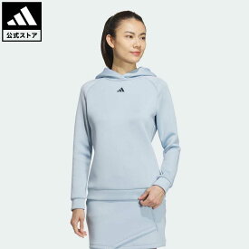 【公式】アディダス adidas 返品可 ゴルフ エンボスプリント ダンボールニット 長袖フーディー レディース ウェア・服 トップス パーカー(フーディー) スウェット（トレーナー） 青 ブルー HY0908 トレーナー