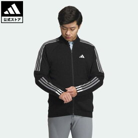 【公式】アディダス adidas 返品可 ゴルフ スリーストライプス 防風 長袖ライニングセーター メンズ ウェア・服 アウター ジャケット 黒 ブラック HY0955