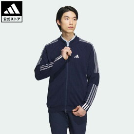 【公式】アディダス adidas 返品可 ゴルフ スリーストライプス 防風 長袖ライニングセーター メンズ ウェア・服 アウター ジャケット 青 ブルー HY0956