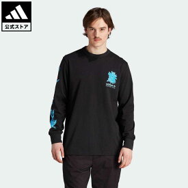 【公式】アディダス adidas 返品可 アディダス アドベンチャー グラフィック 長袖Tシャツ オリジナルス メンズ ウェア・服 トップス Tシャツ 黒 ブラック IL5180 ロンt