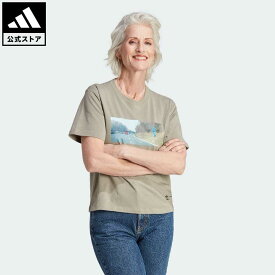 【公式】アディダス adidas 返品可 adidas Originals × KSENIASCHNAIDER グラフィックTシャツ オリジナルス レディース ウェア・服 トップス Tシャツ 緑 グリーン IM3816 半袖