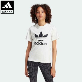 【公式】アディダス adidas 返品可 ゼブラ アニマルプリント インフィル 半袖Tシャツ オリジナルス レディース ウェア・服 トップス Tシャツ 白 ホワイト IJ7781 半袖 p0524
