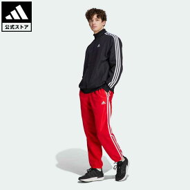 【公式】アディダス adidas 返品可 スリーストライプス ウーブントラック スーツ スポーツウェア メンズ ウェア・服 セットアップ ジャージ 黒 ブラック IJ6060 上下 p0420