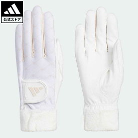 【公式】アディダス adidas 返品可 ゴルフ モノグラム ウォームペアグローブ レディース アクセサリー 手袋/グローブ 白 ホワイト IA2740