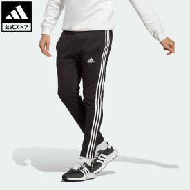 【公式】アディダス adidas 返品可 エッセンシャルズ シングルジャージー テーパード オープンヘム スリーストライプスパンツ スポーツウェア メンズ ウェア・服 ボトムス パンツ 黒 ブラック IC0044 父の日 p0604