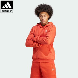 【公式】アディダス adidas 返品可 トレフォイル エッセンシャルズ パーカー オリジナルス メンズ ウェア・服 トップス パーカー(フーディー) スウェット（トレーナー） 赤 レッド IM4529 トレーナー