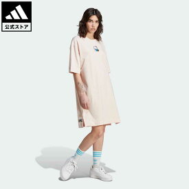 【公式】アディダス adidas 返品可 アディダス オリジナルス × ハローキティ半袖 Tシャツワンピース オリジナルス レディース ウェア・服 オールインワン ワンピース ピンク II0764 p0420