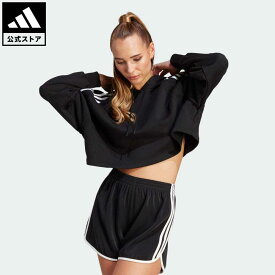 【20%OFF 6/4-6/11】【公式】アディダス adidas 返品可 アディカラー クラシックス クロップドパーカー オリジナルス レディース ウェア・服 トップス パーカー(フーディー) スウェット（トレーナー） 黒 ブラック IK6477 トレーナー p0604