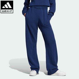 【公式】アディダス adidas 返品可 プレミアム エッセンシャルズ ニット リラックスパンツ オリジナルス レディース ウェア・服 ボトムス パンツ 青 ブルー IL1944