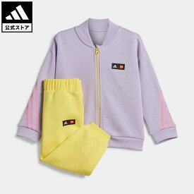 【公式】アディダス adidas 返品可 adidas × Classic LEGO トラックトップ&パンツセット（ジャージ） スポーツウェア キッズ／子供用 ウェア・服 セットアップ ジャージ 紫 パープル IB6182 上下 上着