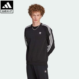 【公式】アディダス adidas 返品可 アディカラー クラシックス スリーストライプス クルーネック オリジナルス メンズ ウェア・服 トップス スウェット（トレーナー） 黒 ブラック IM2087