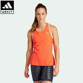 【公式】アディダス adidas 返品可 ランニング アディゼロ ランニング タンクトップ レディース ウェア・服 トップス タンクトップ 赤 レッド IQ4925 ランニングウェア トップス