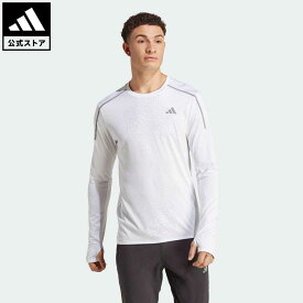 【公式】アディダス adidas 返品可 ランニング ファスト 長袖エンジニアドTシャツ メンズ ウェア・服 トップス Tシャツ 白 ホワイト HN8018 ランニングウェア ロンt