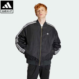 【公式】アディダス adidas 返品可 ADILENIUM オーバーサイズ リバーシブル ボンバージャケット オリジナルス メンズ ウェア・服 アウター ジャケット 黒 ブラック IW3641 上着