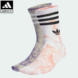 【公式】アディダス adidas 返品可 タイダイソックス 2足組 オリジナルス メンズ レディース アクセサリー ソックス・靴下 クルーソックス 白 ホワイト IN6309