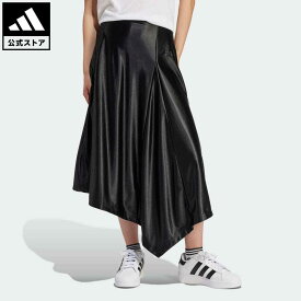 【公式】アディダス adidas 返品可 ハイウエスト サテンスカート オリジナルス レディース ウェア・服 ボトムス スカート 黒 ブラック IT9415