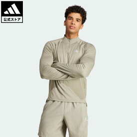 【公式】アディダス adidas 返品可 ジム・トレーニング ジム+ トレーニング 1/4ジップ 長袖Tシャツ メンズ ウェア・服 トップス スウェット（トレーナー） 緑 グリーン IR5882