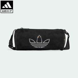 【公式】アディダス adidas 返品可 ラインストーン フェイクスエード ミニダッフルバッグ オリジナルス レディース アクセサリー バッグ・カバン スポーツバッグ 黒 ブラック IT7382 ボストンバッグ