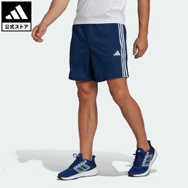 【公式】アディダス adidas 返品可 ジム・トレーニング トレイン エッセンシャルズ ピケ スリーストライプス トレーニングショーツ メンズ ウェア・服 ボトムス ハーフパンツ 青 ブルー IB8112