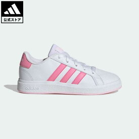 【公式】アディダス adidas 返品可 グランドコート ライフスタイル テニス レースアップ / GrandCourt Lifestyle Tennis Lace-Up スポーツウェア キッズ／子供用 シューズ・靴 スニーカー 白 ホワイト ID0734 テニスシューズ ローカット p0524