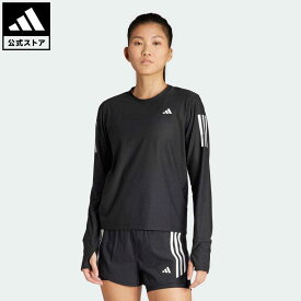 【公式】アディダス adidas 返品可 ランニング オウン ザ ラン 長袖Tシャツ レディース ウェア・服 トップス Tシャツ 黒 ブラック IN1568 ランニングウェア ロンt