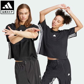 【公式】アディダス adidas 返品可 ダンス コットン 半袖Tシャツ スポーツウェア レディース ウェア・服 トップス Tシャツ 黒 ブラック IN1818 半袖 母の日